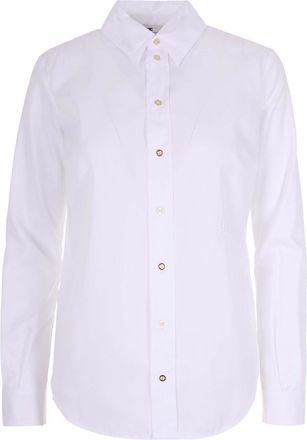 Elisabetta Franchi White Shirt With Gold Buttons