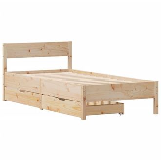 vidaXL Vidaxl - Estructura De Cama Sin Colch&oacute;n Madera Maciza Pino 75x190 Cm