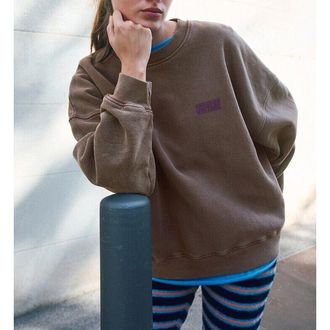 American Vintage Sweater met lange mouwen en ronde hals, PLIZZY