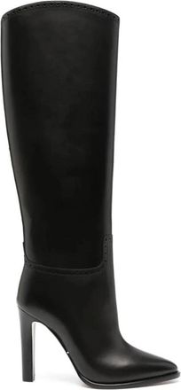 Ralph Lauren Brently Boots - Dames - Laarzen met Hak - Zwart - 36 EU - Leer - Schoenen