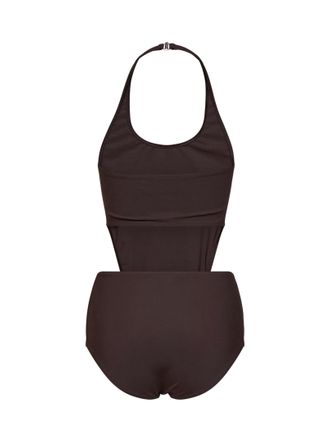 Alaia Womens One-Piece Swimsuit, Brown Jersey Polyamide Swimwear Sea Clothing