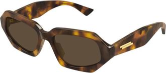 Bottega Veneta Zonnebril vierkant - unisex - Zonnebrillen - Bruin - 54 MM - Accessoires