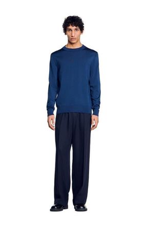 Sandro Fine knit sweater in Royal Blue at Nordstrom, Size Xx-Large