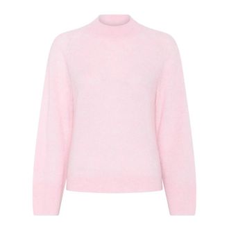 Bruuns Bazaar Fluffy BBAma knit - Dames - Coltruien - Roze - M - Truien & Vesten