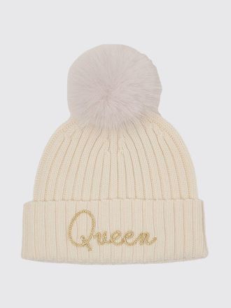 MC2 Saint Barth Wool and Cashmere Blend Beanie with Pom-Pom and Slogan