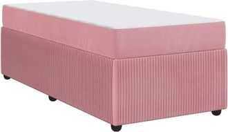 vidaXL Estructura De Cama Con Colch&oacute;n Rosa 90 X 200 Cm Terciopelo Vidaxl