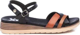 Xti Womens Low Wedge Strappy Sandals In Black