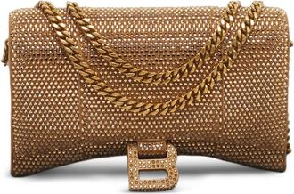 Balenciaga Clutch Hourglass con decorazione - Oro