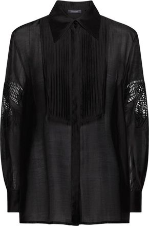 Elena Miro Camicia - Dames - Overhemden - Zwart - 4XL - Overhemden