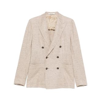 Tagliatore Formal Blazers, male, Beige, Size: M Double-breasted Blazer