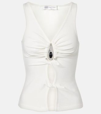 CHRISTOPHER ESBER Cutout ribbed-knit top