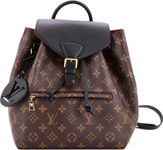 Louis Vuitton Montsouris NM Monogram Canvas with Leather PM backpack - Marrone