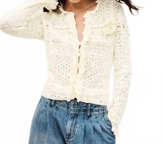 BA&SH Soria Cardigan In Ecru