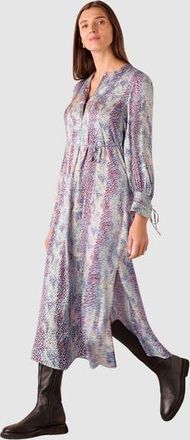 Whistles Mottled Snake Print Midi Dress in Multicolour at Nordstrom, Size 12