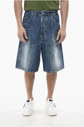 Dsquared2 5-Pocket Denim Shorts with Logo Button size 52
