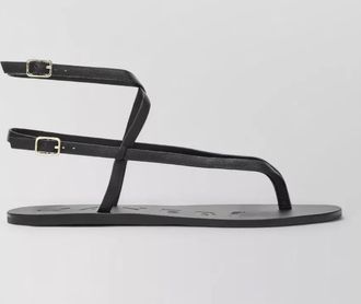 Maneb&igrave; leather crossover sandals