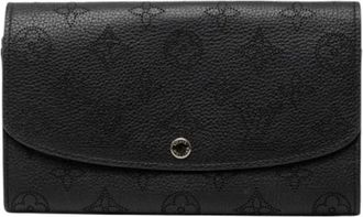 Louis Vuitton Pre-owned Mahina Flap Portemonnee - Dames - Vintage Accessoires - Zwart - ONE Size - Leer - Vintage