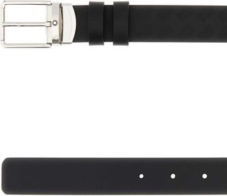 Montblanc Mens Reversible Leather Belt Black
