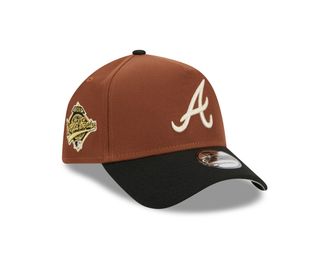 New Era Atlanta Braves MLB Harvest World Series 1995 Brown Black 9Forty A-Frame Snapback Cap - One-Size