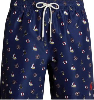 Polo Ralph Lauren Costume da bagno con stampa Nautical - Blu