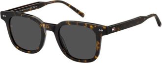 Tommy Hilfiger Authentieke stijlvolle zonnebril van premium kwaliteit - Heren - Zonnebrillen - Bruin - 48 MM - Accessoires