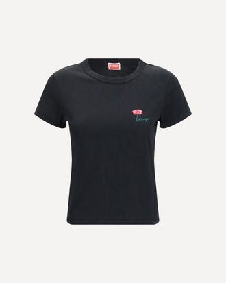 Kenzo Kenzo Tulip embroidered cotton T-shirt Female M