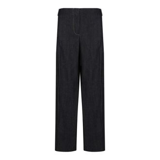 Tory Burch Tory Burch, Straight Trousers, female, Black, Size: 2XS Selvedge Jeans