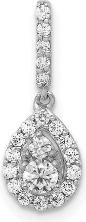 Diamond2Deal 14K White Gold Lab Grown Diamond Pendant (0.25ct, VS, G-H)