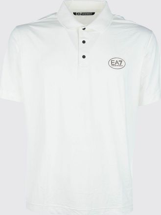Emporio Armani Polo in tessuto tecnico con logo Ea7