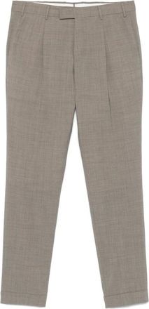 Pantaloni Torino Suit Trousers, male, Beige, Size: XL Concealed Button Pants with Pockets