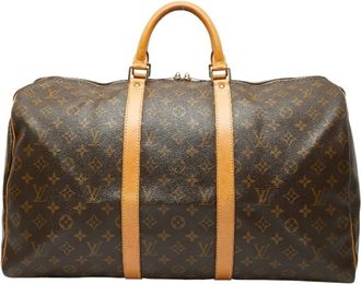 Louis Vuitton Monogram Brown Pvc Leather Boston Bag (Pre-Owned)