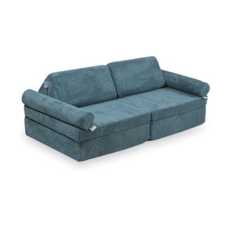 OEM Divano Montessori Comfort Mini Play In Velluto A Coste Blu