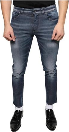 Dolce & Gabbana Donkerblauwe Skinny Denim Jeans met Logo - Heren - Skinny Jeans - Blauw - XS - Denim - Jeans