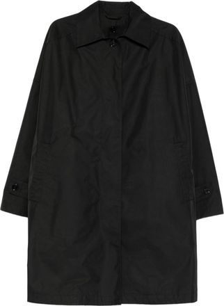Toteme Black Shirt Collar Trench Coat