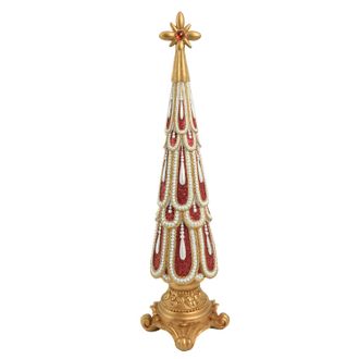 Vacchetti Vacchetti - Rbol Resina Oro Rojo Cm 13,5x13h58,5