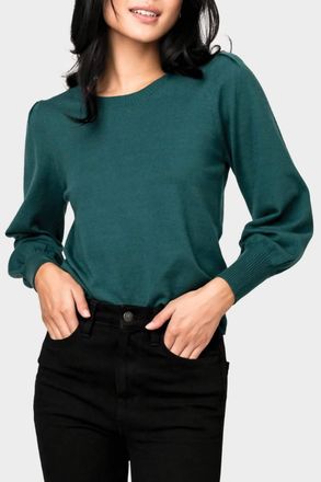 Gibsonlook Essential Blouson Sleeve Sweater In Evening Sky