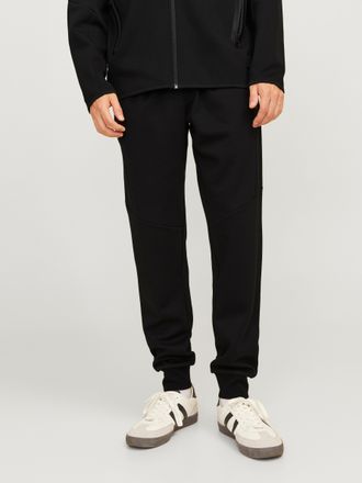 Jack & Jones Sweathose JACK & JONES JPSTWILL FUSION SWEAT PANTS NOOS, Herren, Gr. XXL, N-Gr, schwarz, Web, Obermaterial: 58% Polyester, 42% Baumwolle, unifarben, s