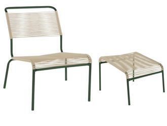 Schubiger M&ouml;bel Spaghetti-Lounger + Hocker S&auml;ntis