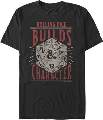 Dungeons & Dragons Mens Dungeons & Dragons Rolling Dice Builds Character Graphic T-Shirt in Black at Nordstrom, Size Xxx-Large
