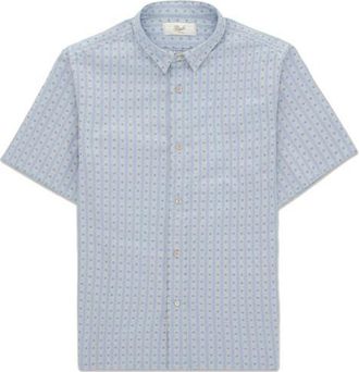 Fortela Prequel Cotton Short Sleeve Shirt in Blue at Nordstrom, Size 46 Eu