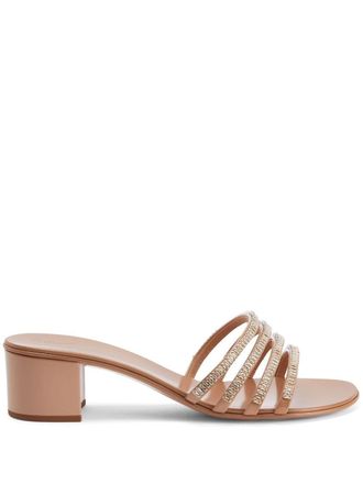 Giuseppe Zanotti Iride 40mm crystal-strap sandals - Pink