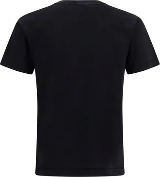 Stone Island Logo-Patch Cotton T-Shirt - Black