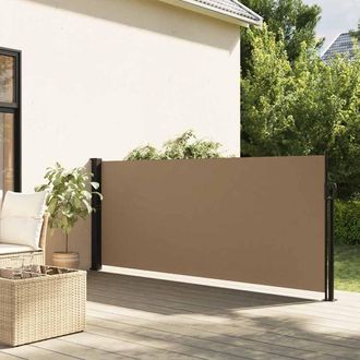 Berkfield Home Retractable Side Awning Taupe 117x300 cm