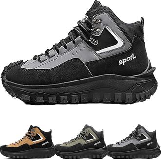 Generic Cushygait Boots Men, Mens Outdoor aterproof Non-Slip Puncture Proof Orthopedic Arch Support Hiking Boots (Gray,12.5)