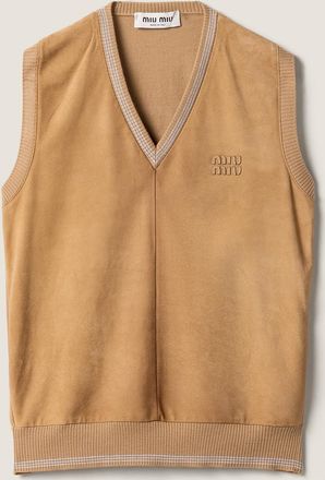 Miu Miu Wool and suede vest
