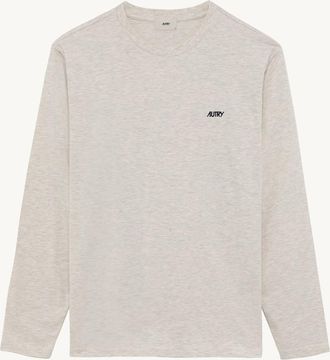 Autry T-SHIRT IN COTONE A MANICA LUNGA CON LOGO RICAMATO UNISEX