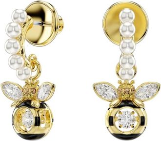 Swarovski Idyllia Gold-Tone Plated Bee Earrings