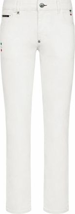 Philipp Plein Slim Fit Basic Jeans - Heren - Slim Fit Jeans - Wit - W38 - Katoen - Jeans