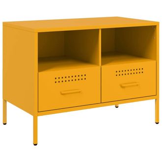 Berkfield Home TV Cabinet Mustard Yellow 68x39x50.5 cm Steel