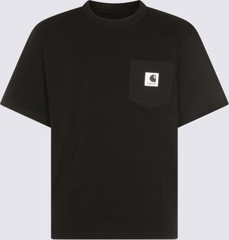 sacai Black Cotton T-shirt